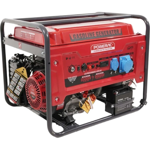 Генератор бензиновый электрический POWERAC 9кВт, 220В, 16л.с., автозапуск PR9500H2E-ATS