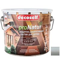 Антисептик лессирующий Pufas Decoself белый 2,7 л