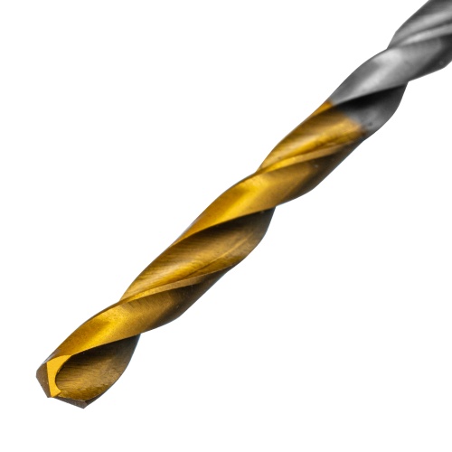 Сверло спиральное по металлу 3,5 x 70 мм, Р6М5, Golden Tip , 2шт. Denzel фото 3