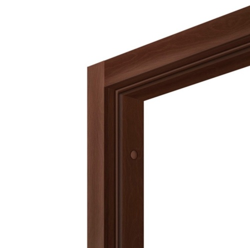 Брус дверной телескопический коробочный экошпон Olovi Дуб Луго темный с уплотнителем без фурнитуры без притвора 2050х70х28 мм фото 3