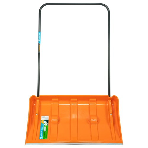 Движок для уборки снега пластиковый, 795х435х1280 мм, стальная рукоятка, усиленный Сибртех фото 2