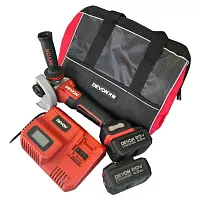 Аккумуляторная углошлифовальная машина DEVON 2 АКБ 4 Ач, З/У, сумка, 2909-LI-20-125-SET