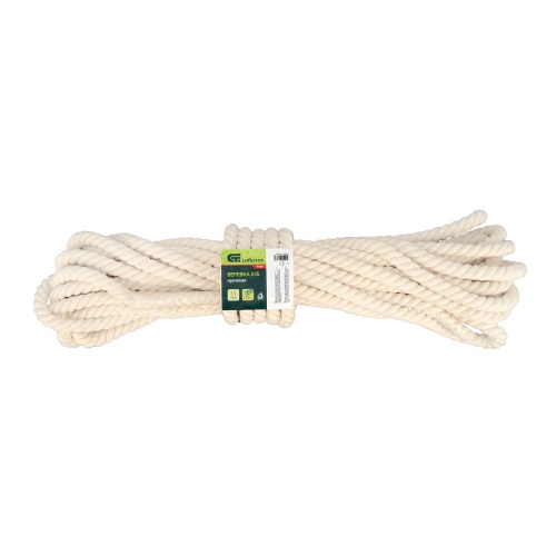 Веревка х/б, D 10 мм, L 11 м, крученая, 211 кгс Сибртех фото 6