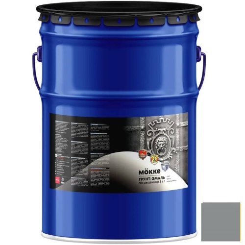 Грунт-эмаль алкидно-уретановая Mokke 9740 3 в 1 RAL 7004 сигнально-серая 20 кг Грунт-эмаль алкидно-уретановая Mokke 9740 3 в 1 RAL 7004 сигнально-серая 20 кг