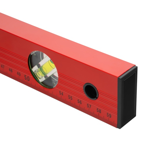 Уровень алюминиевый, 600 мм, 3 глазка, красный, линейка Matrix фото 7