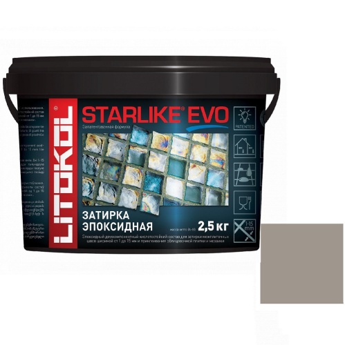 Затирка эпоксидная для швов Litokol Starlike Evo S.215 Tortora 2,5 кг