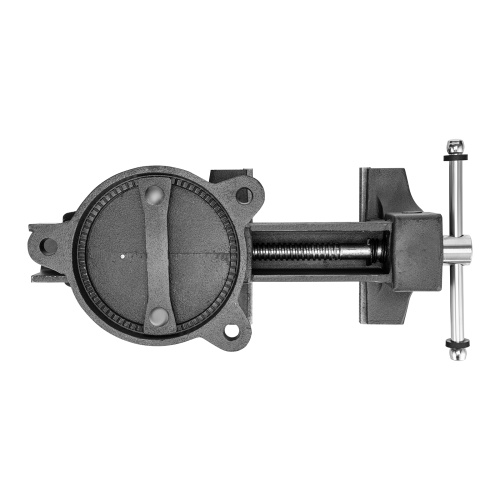 Тиски слесарные BVH-200, 200 мм, поворотные, стальная направляющая, с наковальней //Denzel фото 9