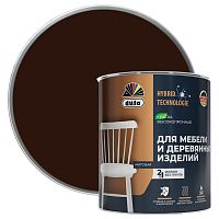Эмаль для мебели и деревянных изделий Dufa акриловая матовая шоколадно-коричневая 2 л