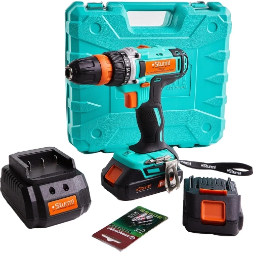 Аккумуляторная дрель Sturm 18 В, 1BatterySystem, 2 акк. 2,0Ач,съемный патрон, кейс CD3618T фото 11