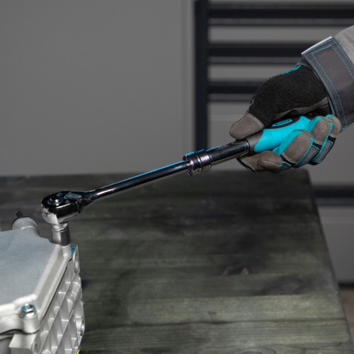 Ключ-трещотка телескопический 3/8", 215-315 мм, CrV, 72 зуба, с быстрым сбросом, хром Gross фото 12