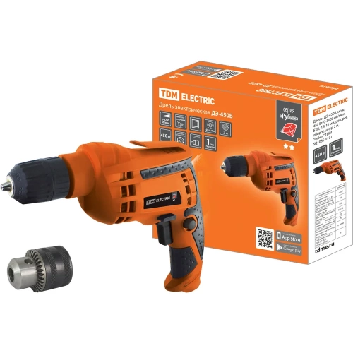 Дрель TDM ELECTRIC ДЭ-450Б Рубин 450 Вт SQ1085-0101 Дрель TDM ELECTRIC ДЭ-450Б Рубин 450 Вт SQ1085-0101