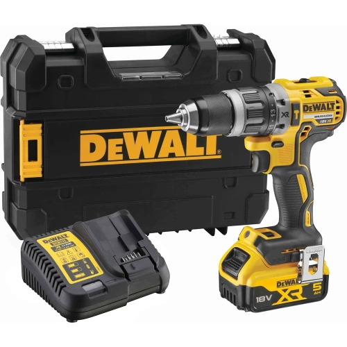 Дрель-шуруповерт Dewalt DCD796P1, 18 В, 2000 об/мин, 34000 уд/мин, с АКБ 5 Ач и ЗУ, в кейсе TSTAK DCD796P1-QW Дрель-шуруповерт Dewalt DCD796P1, 18 В, 2000 об/мин, 34000 уд/мин, с АКБ 5 Ач и ЗУ, в кейсе TSTAK DCD796P1-QW