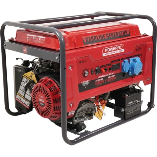Генератор бензиновый POWERAC 8кВт PR8500H2E-ATS фото 3