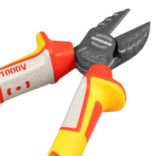 Бокорезы, диэлектрические рукоятки, до 1000 В, трехкомпонентные рукоятки, 180 мм Gross фото 4