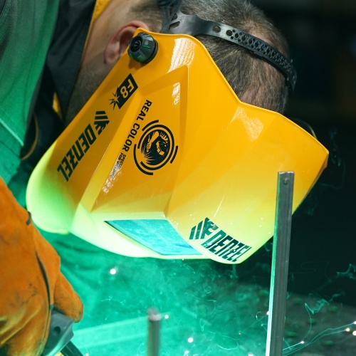 Щиток защитный лицевой (маска сварщика) F8, см. окно 100х50, Real Color, DIN4/5-8/9-13// Denzel фото 16