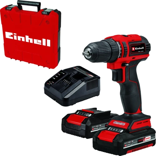 Аккумуляторная дрель Einhell pxc te-cd 18/40 li bl, 18в, 40нм, патрон 10мм, 2x2,0 aч, кейс 4513995 Аккумуляторная дрель Einhell pxc te-cd 18/40 li bl, 18в, 40нм, патрон 10мм, 2x2,0 aч, кейс 4513995