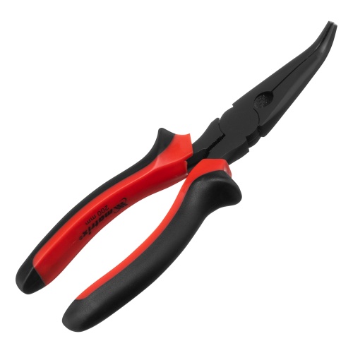 Длинногубцы изогнутые Black Nickel, 200 мм, двухкомпонентные рукоятки Matrix фото 2