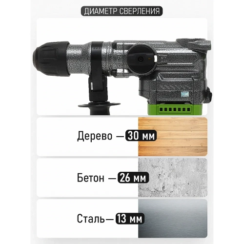 Перфоратор PROCRAF 1050 Вт, 4,5 Дж, 0-4200 уд/мин, SDS+T BH1300 фото 6 Перфоратор PROCRAF 1050 Вт, 4,5 Дж, 0-4200 уд/мин, SDS+T BH1300 фото 6