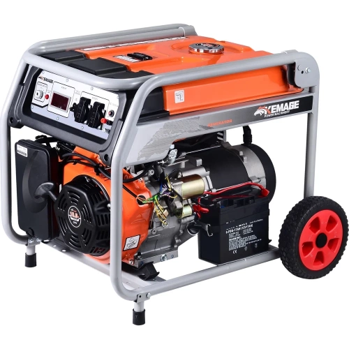 Бензиновый генератор TOR KM6500H 5,0кВт 220В 27л с электростартером и колесами 1018117 фото 3