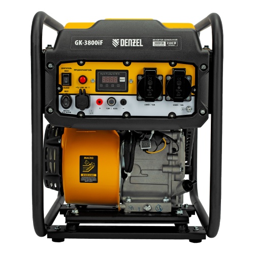 Генератор инверторный GK-3800iF, 3,8 кВт, 230 В, ручной старт DENZEL фото 8