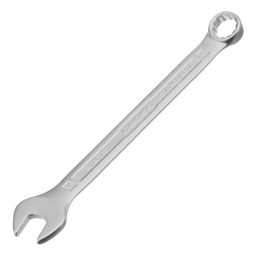 Ключ комбинированный 9 мм, CrV, холодный штамп Gross Ключ комбинированный 9 мм, CrV, холодный штамп Gross