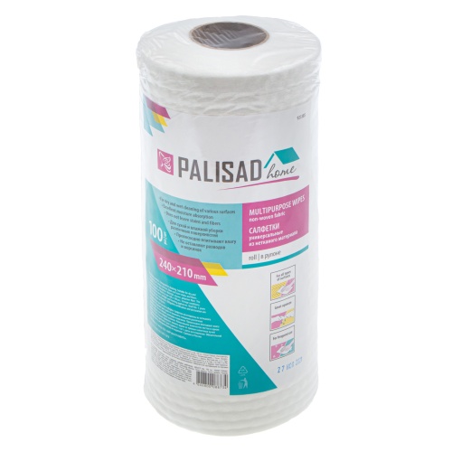 Салфетки универсальные из нетканого материала в рулоне, 240 x 210 мм, 100 шт, Home Palisad фото 4