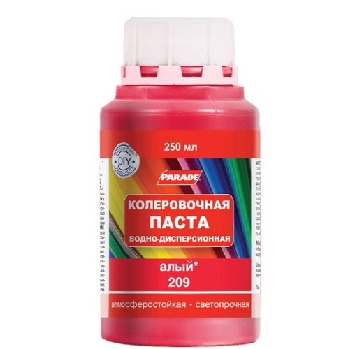 Колер водно-дисперсионный Parade Classic №209 алый 0,25 л