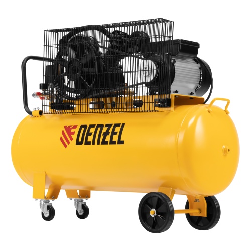 Компрессор воздушный BCV2200/100, ременный привод, 2.2 кВт, 100 литров, 370 л/мин Denzel фото 4