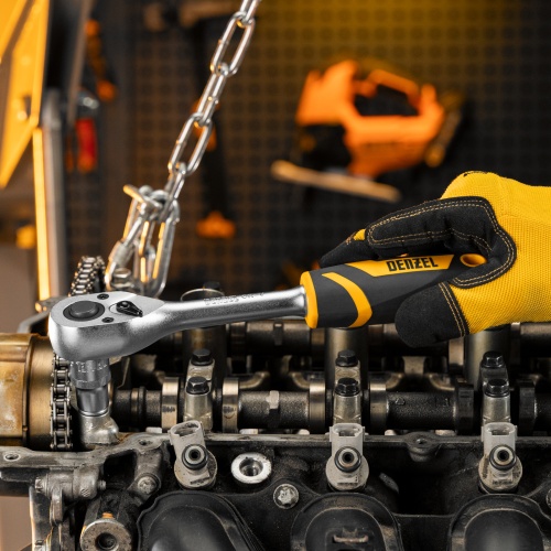 Ключ-трещотка 1/2", 90 зубьев, с быстрым сбросом, CrV Denzel фото 14 Ключ-трещотка 1/2", 90 зубьев, с быстрым сбросом, CrV Denzel фото 14