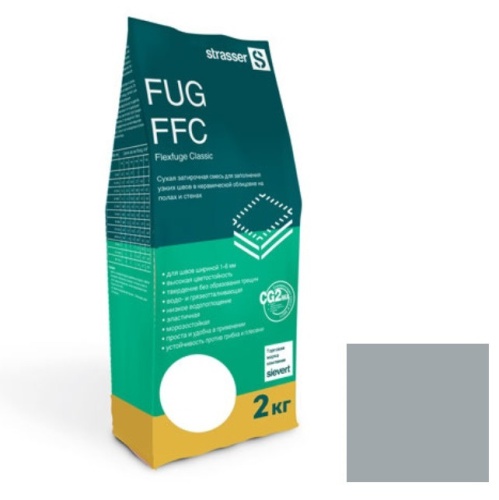 Сухая затирочная смесь Strasser для узких швов 1-6 мм серая 2 кг