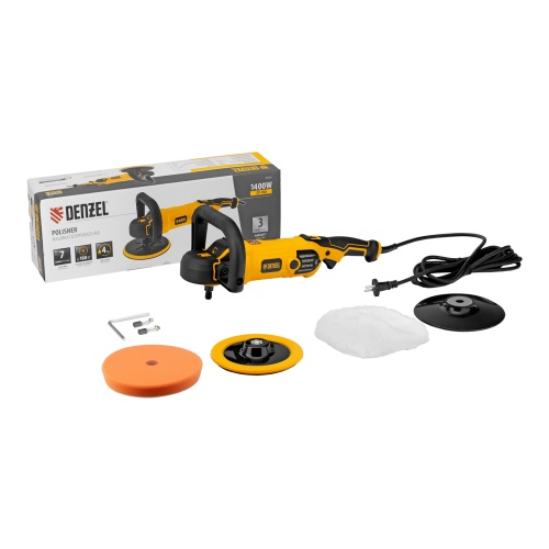 Машина полировальная CP-180, 1400 Вт, 180 мм, 0-3000 об/мин Denzel фото 2