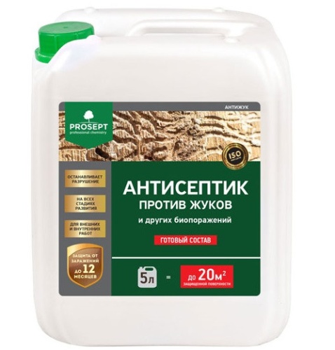 Антисептик против жуков и биопоражении Prosept Антижук 024-5 5 л Антисептик против жуков и биопоражении Prosept Антижук 024-5 5 л