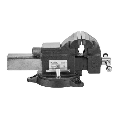 Тиски слесарные BVH-125, 125 мм, поворотные, стальная направляющая, с наковальней //Denzel фото 7