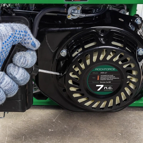 Генератор бензиновый с транзисторным запуском Rockforce 15л, 830-2500Вт, 7л.с RF-FY3000(60802) фото 10