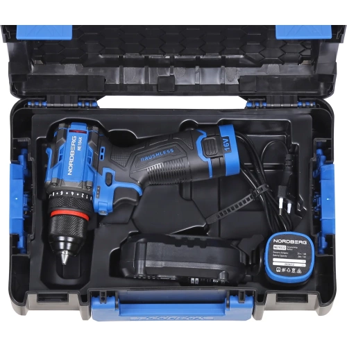 Шуруповерт аккумуляторный NORDBERG макс. диам. сверла 10 мм, 16 В, 60 Нм с 2 аккумуляторами и зарядным уст-вом NE104K фото 7