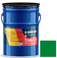 Эмаль алкидная профессиональная Mokke ПФ-115 зеленая 20 кг