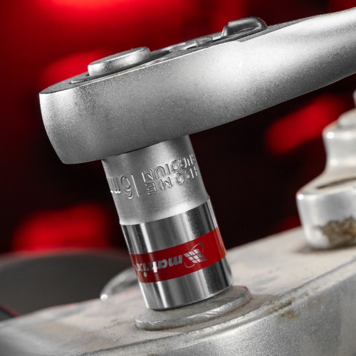 Головка торцевая, 16 мм, шестигранная, CrV, под квадрат 1/2, хромированная Matrix фото 8