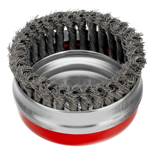 Щетка для УШМ Heavy Duty, 125 мм, М14, "чашка", крученая проволока 0.5 мм Matrix фото 2