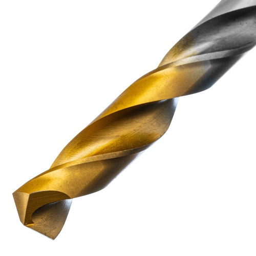 Сверло спиральное по металлу 9 х 175 мм, Р6М5, Golden Tip, удлиненное Denzel фото 3