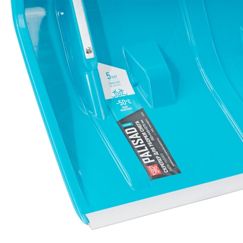 Скрепер для уборки снега, полипропилен, колеса, 750х445х1275 мм, рукоятка с ПВХ, LUXE Palisad фото 6