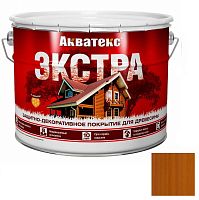 Покрытие алкидное защитно-декоративное для древесины Акватекс Экстра полуглянцевое Тик 9 л