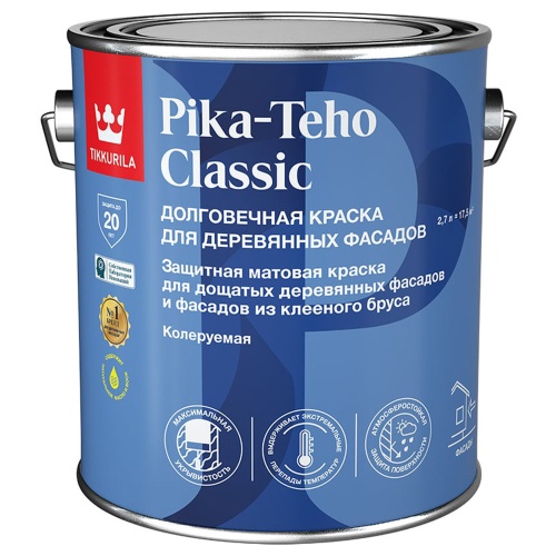 Краска фасадная Tikkurila Pika-Teho Classic 700014060 база A матовая 2,7 л