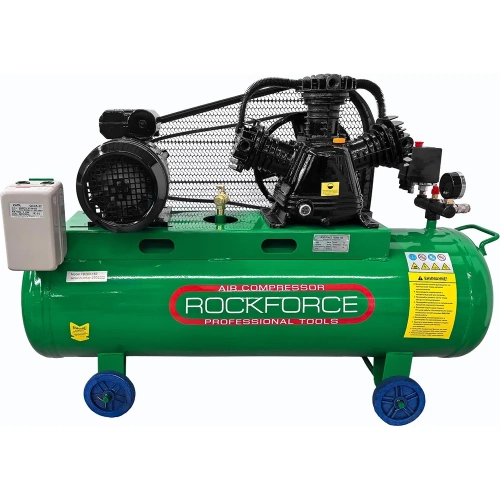 Компрессор 3-х поршневой Rockforce с ременным приводом (3.0кВт, ресивер 100л, 360л/м, 220В) RF-TB290-150/220V/(62485)