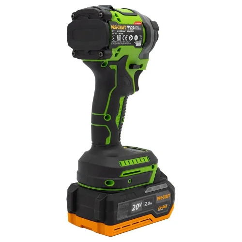 Винтоверт аккумуляторный PROCRAFT PS20 20В 180Нм, 3000 об/мин, 2600 уд/мин, 1/4 HEX (АКБ 2Ач + ЗУ) PS20-1b фото 11