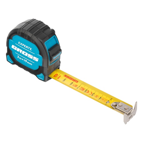 Рулетка Experte,3 м x 19 мм,двухкомпонентный корпус,магнит,двухсторонняя разметка,нейлон Gross фото 3