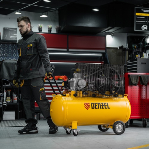 Компрессор воздушный рем. привод BCV 4000-T/200, 4,0 кВт, 200 литров, 690 л/мин Denzel фото 22