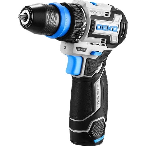 Аккумуляторная дрель-шуруповерт DEKO DKCD12 PRO ONE в кейсе, с 3 насадками, 12В, 2x3.0Ач 085-1320 фото 9