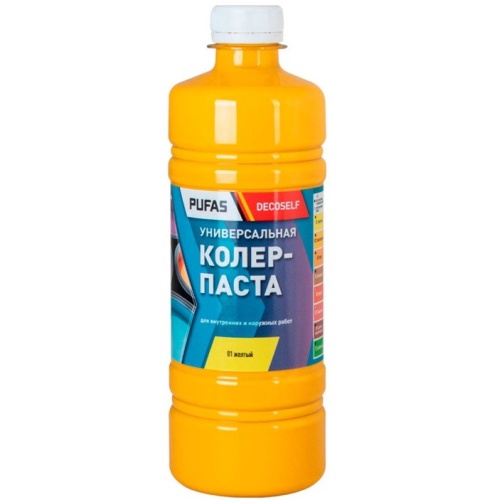 Паста колеровочная универсальная Pufas Decoself 01 желтая 0,45 л Паста колеровочная универсальная Pufas Decoself 01 желтая 0,45 л
