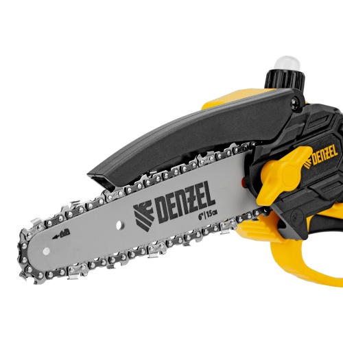 Цепная мини-пила аккумуляторная бесщет., CCS-150, шина 150 мм, Li-Ion, 20 В Denzel фото 18