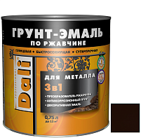Грунт-эмаль по ржавчине Dali 3 в 1 гладкая RAL 8017 коричневая 0,75 л